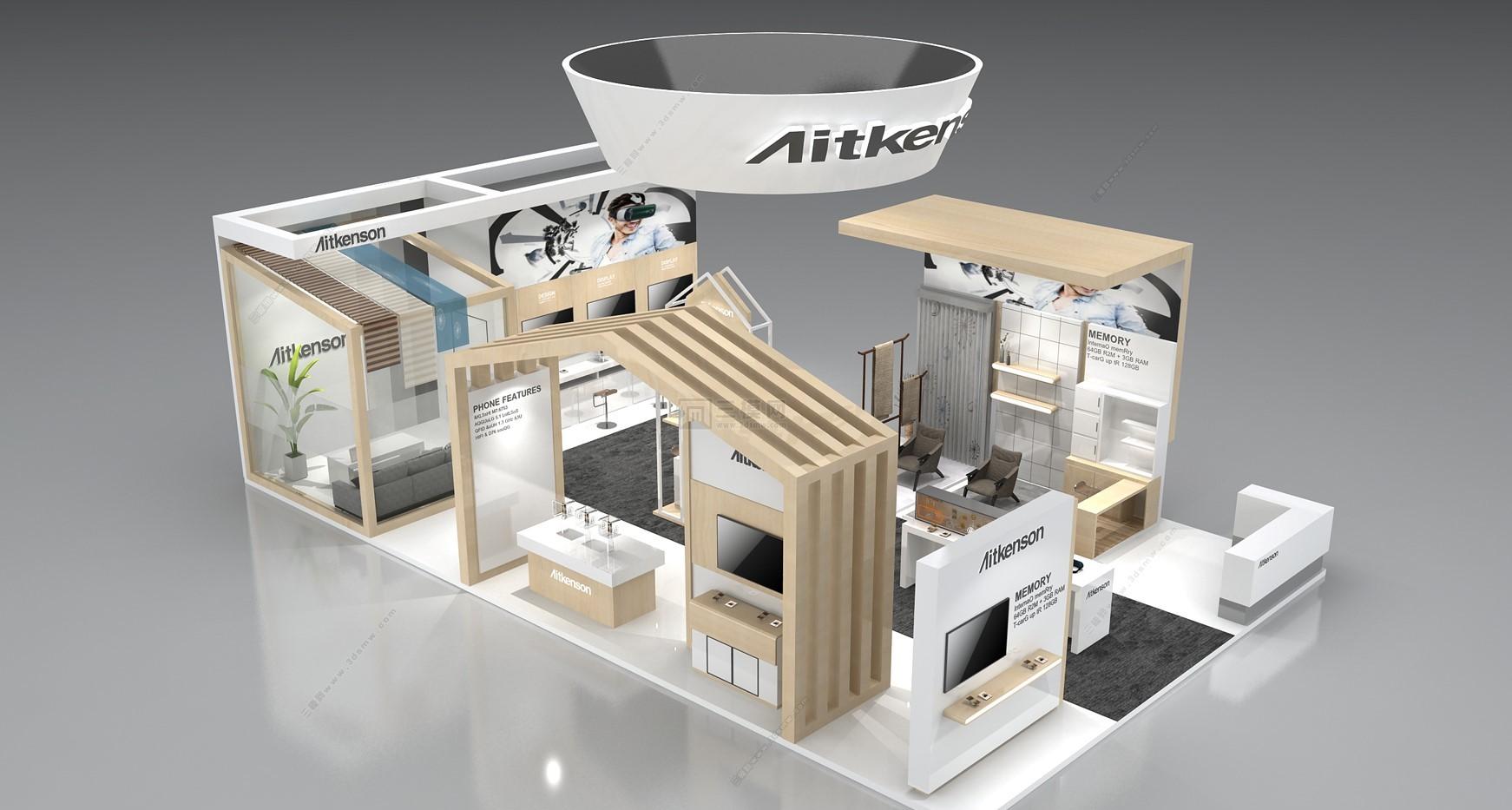 香港展臺設(shè)計(jì)搭建Aitkenson奧科香港電子展制作